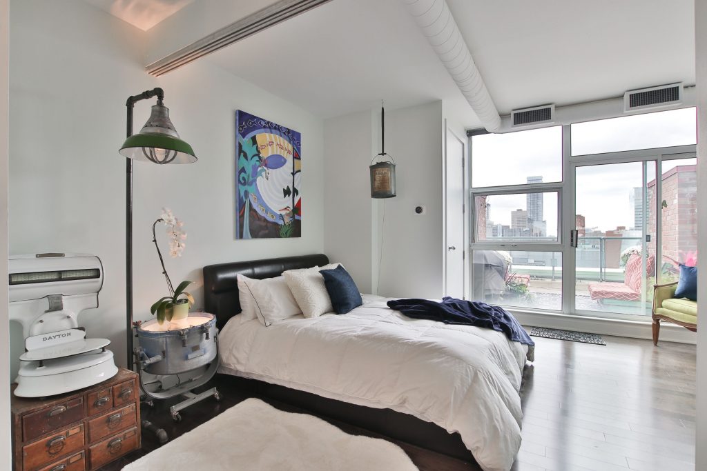 amazing bedroom in condo apartment - condo renovations etobicoke